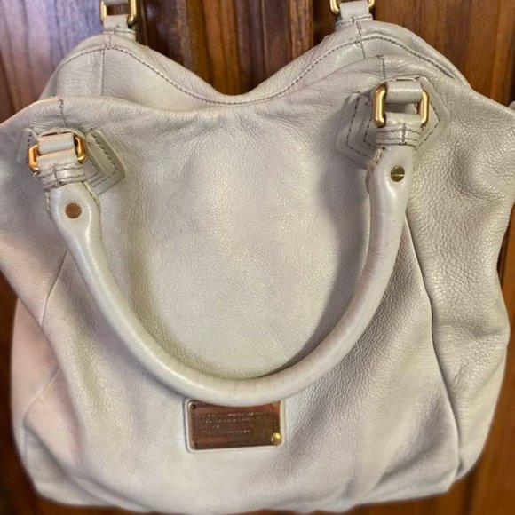 Marc by Marc Jacobs Genuine Soft Cow Leather Bag in Light Gray Color X Large - Picture 2 of 11
